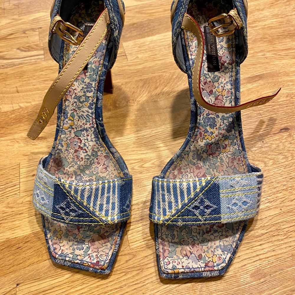 Louis Vuitton Patchwork Denim Sandals